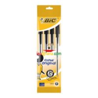 BIC Cristal Original Pens 4 Pack - Black