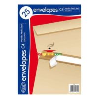 C4 Manilla Peel & Seal Envelopes 25 Pack (324mm x 229mm)