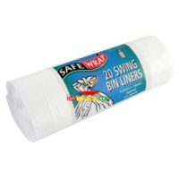 Safe Wrap Swing Bin Liners 50 Litre - Roll of 20