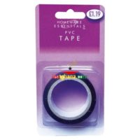 Homeware Essentials Black PVC Tape 19mm x 5m (HE16)