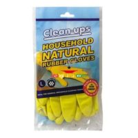 Clean-Ups Household Natural Rubber Gloves - Large