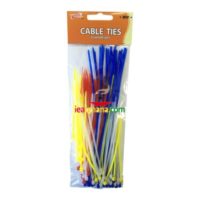 Homeware Essentials Cable Ties 100 Pack - Assorted Colours & Sizes