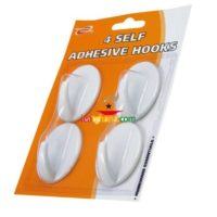 Homeware Essentials Self Adhesive Hooks 4 Pack