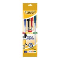 BIC Cristal Original Pens 4 Pack - Assorted Colours