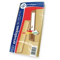 DL Manilla Peel & Seal Envelopes 50 Pack (110mm x 220mm)