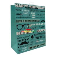 Large Gift Bags - Happy Birthday (26cm x 32cm)