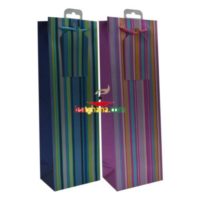 Bottle Gift Bags - Foil Stripes