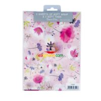 Gift Wrap 2 Pack + 2 Tags - Floral (50cm x 70cm)