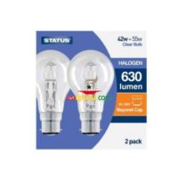 Status Halogen 42w=55w Bayonet Cap Light Bulb 2 Pack