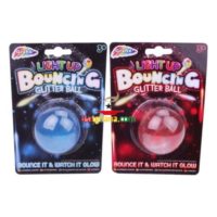 Light Up Bouncing Glitter Ball - Assorted Colours