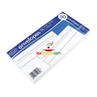 White Self Seal Envelopes 50 Pack (110mm x 220mm)