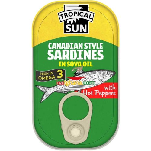 Canadian-Style Sardines in Soya Oil with Hot Peppers 106g