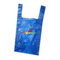 Blue Jumbo Vest Carrier Bags - Roll of 100